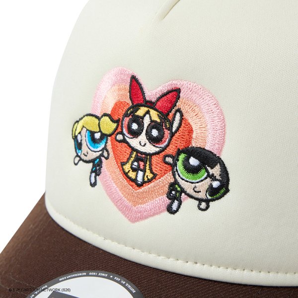 画像8: NEWERA（ニューエラ）“9FORTY A-Frame Trucker The Powerpuff Girls パワーパフ ガールズ ハート クロームホワイト/バーントウッド” (8)