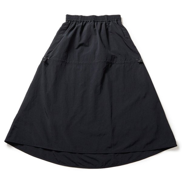 画像2: [レディース] NEWERA（ニューエラ）“Women's ナイロン ドローストリング スカート ブラック” (2)