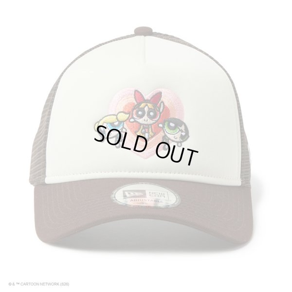 画像2: NEWERA（ニューエラ）“9FORTY A-Frame Trucker The Powerpuff Girls パワーパフ ガールズ ハート クロームホワイト/バーントウッド” (2)