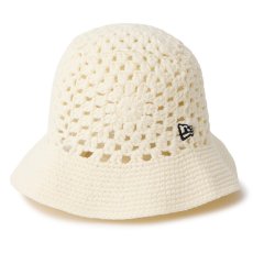 画像1: NEWERA（ニューエラ）“クロシェ ニットバケット オフホワイト” (1)