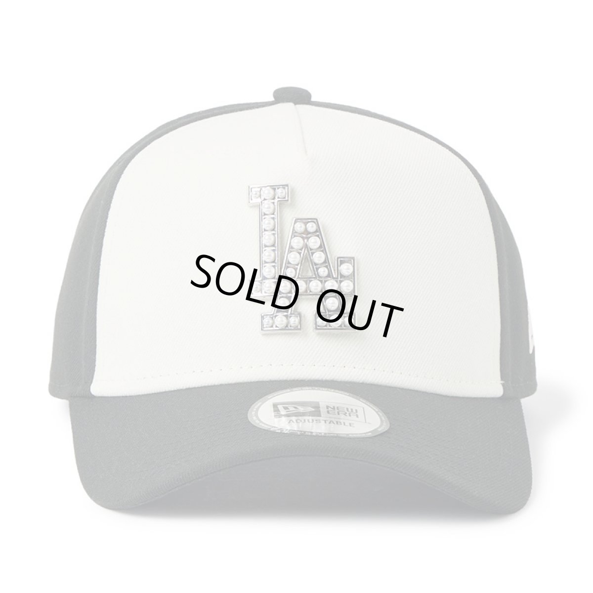 画像2: NEWERA（ニューエラ）“9FORTY A-Frame MLB パール バッジ Pearl Badge ロサンゼルス・ドジャース ブラック/クロームホワイト” (2)