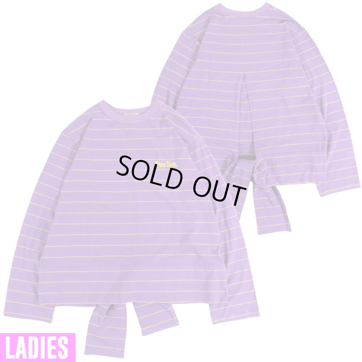 画像1: [レディース] PeeTee. (ピーティー) “BACK DESIGN BORDER L/S TEE” (1)