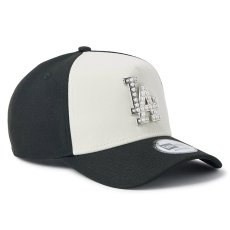 画像3: NEWERA（ニューエラ）“9FORTY A-Frame MLB パール バッジ Pearl Badge ロサンゼルス・ドジャース ブラック/クロームホワイト” (3)