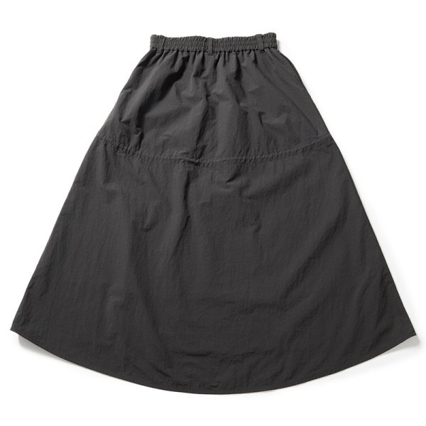 画像3: [レディース] NEWERA（ニューエラ）“Women's ナイロン ドローストリング スカート チャコールグレー” (3)