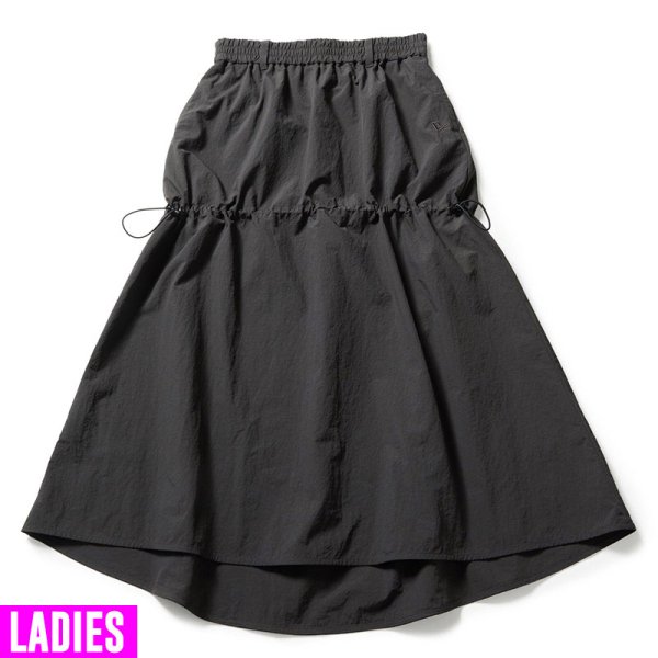 画像1: [レディース] NEWERA（ニューエラ）“Women's ナイロン ドローストリング スカート チャコールグレー” (1)