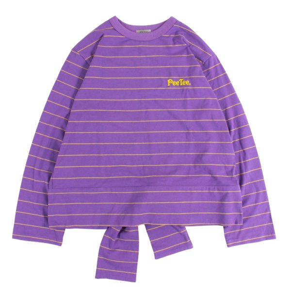画像2: [レディース] PeeTee. (ピーティー) “BACK DESIGN BORDER L/S TEE” (2)