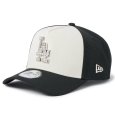 画像1: NEWERA（ニューエラ）“9FORTY A-Frame MLB パール バッジ Pearl Badge ロサンゼルス・ドジャース ブラック/クロームホワイト” (1)