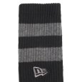画像8: NEWERA（ニューエラ） “ソックス クルー 2ペア ライン フラッグロゴ エンブロイダリー ブラックｘホワイト/グレー” (8)