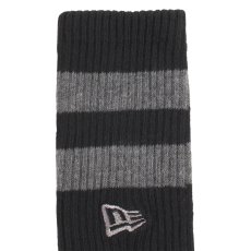 画像8: NEWERA（ニューエラ） “ソックス クルー 2ペア ライン フラッグロゴ エンブロイダリー ブラックｘホワイト/グレー” (8)
