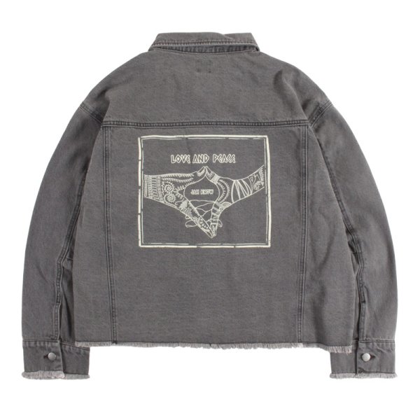 画像3: PeeTee. (ピーティー) “LOVE AND PEACE CUTOFF DENIM JACKET” (3)