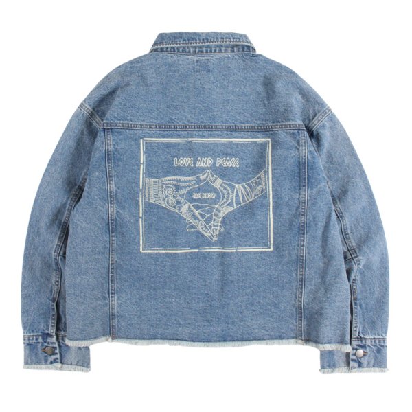 画像3: PeeTee. (ピーティー) “LOVE AND PEACE CUTOFF DENIM JACKET” (3)