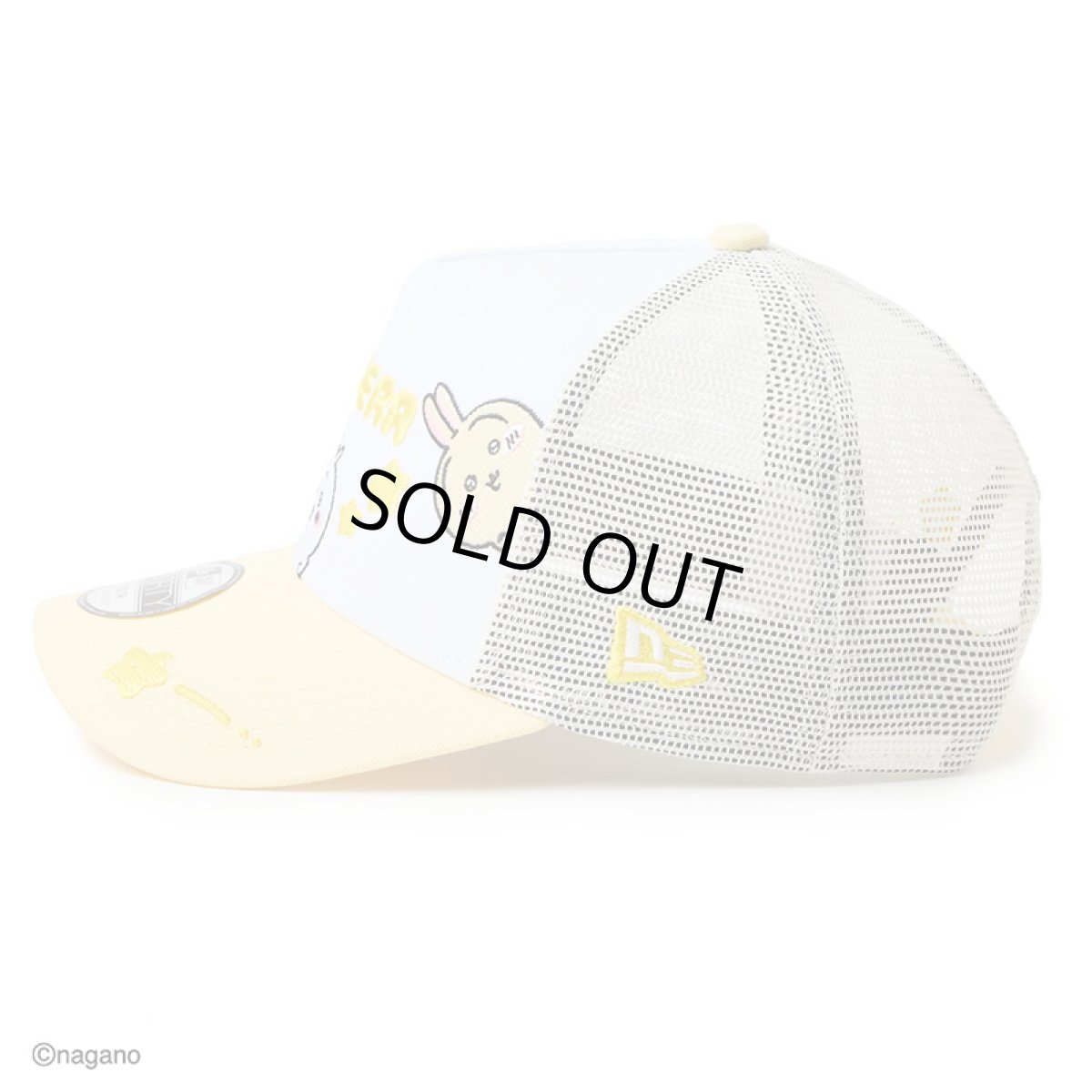 画像5: 【キッズ】NEWERA（ニューエラ）“Youth 9FORTY A-Frame トラッカー ちいかわ / ちいかわ・ハチワレ・うさぎ ホワイト/ソフトイエロー” (5)