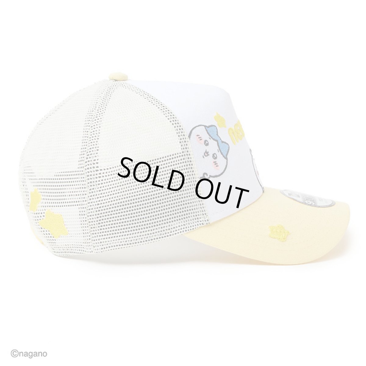 画像6: 【キッズ】NEWERA（ニューエラ）“Youth 9FORTY A-Frame トラッカー ちいかわ / ちいかわ・ハチワレ・うさぎ ホワイト/ソフトイエロー” (6)