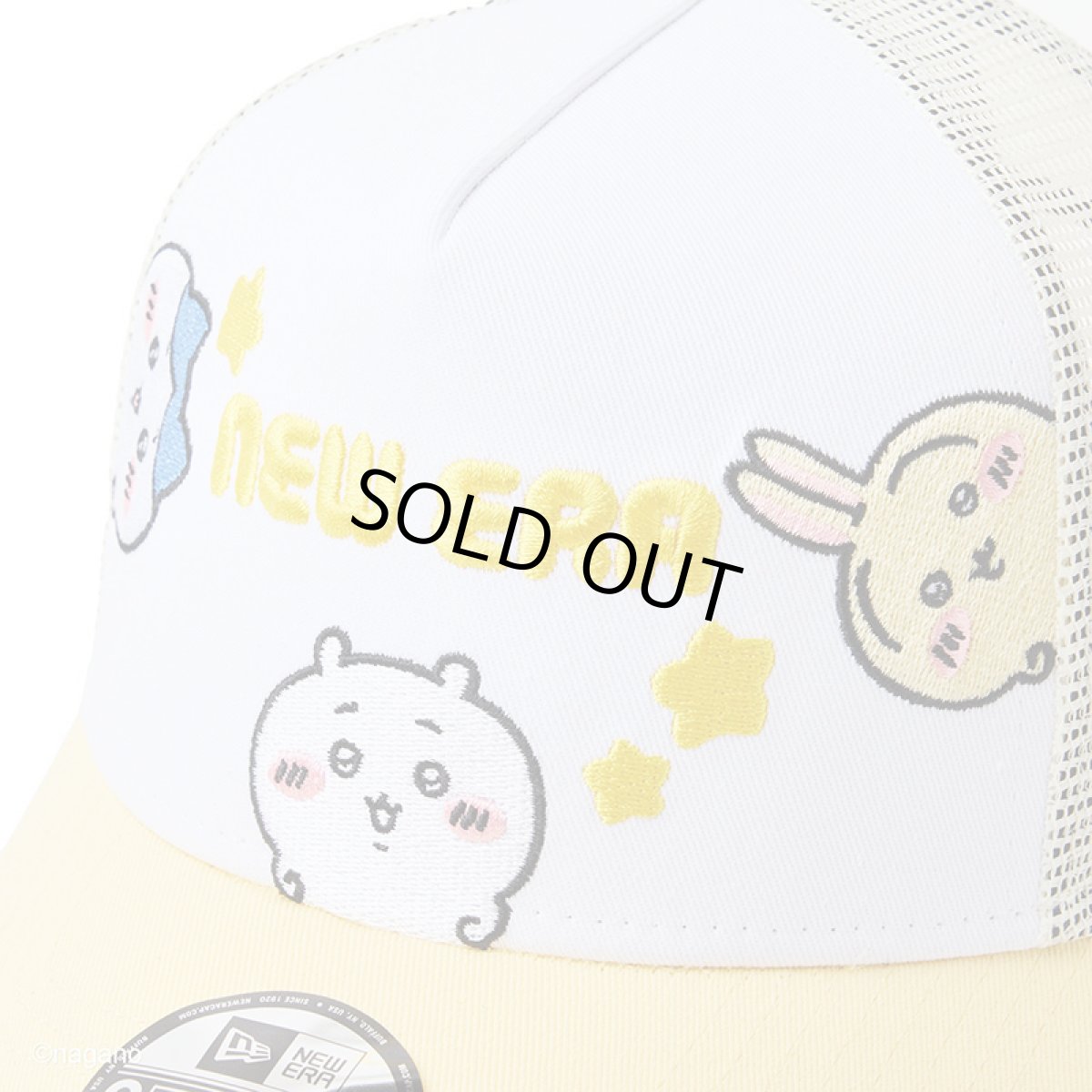 画像8: 【キッズ】NEWERA（ニューエラ）“Youth 9FORTY A-Frame トラッカー ちいかわ / ちいかわ・ハチワレ・うさぎ ホワイト/ソフトイエロー” (8)