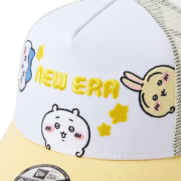 画像8: 【キッズ】NEWERA（ニューエラ）“Youth 9FORTY A-Frame トラッカー ちいかわ / ちいかわ・ハチワレ・うさぎ ホワイト/ソフトイエロー” (8)
