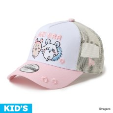 画像1: 【キッズ】NEWERA（ニューエラ）“Youth 9FORTY A-Frame トラッカー ちいかわ / モモンガ・古本屋 ピンク” (1)