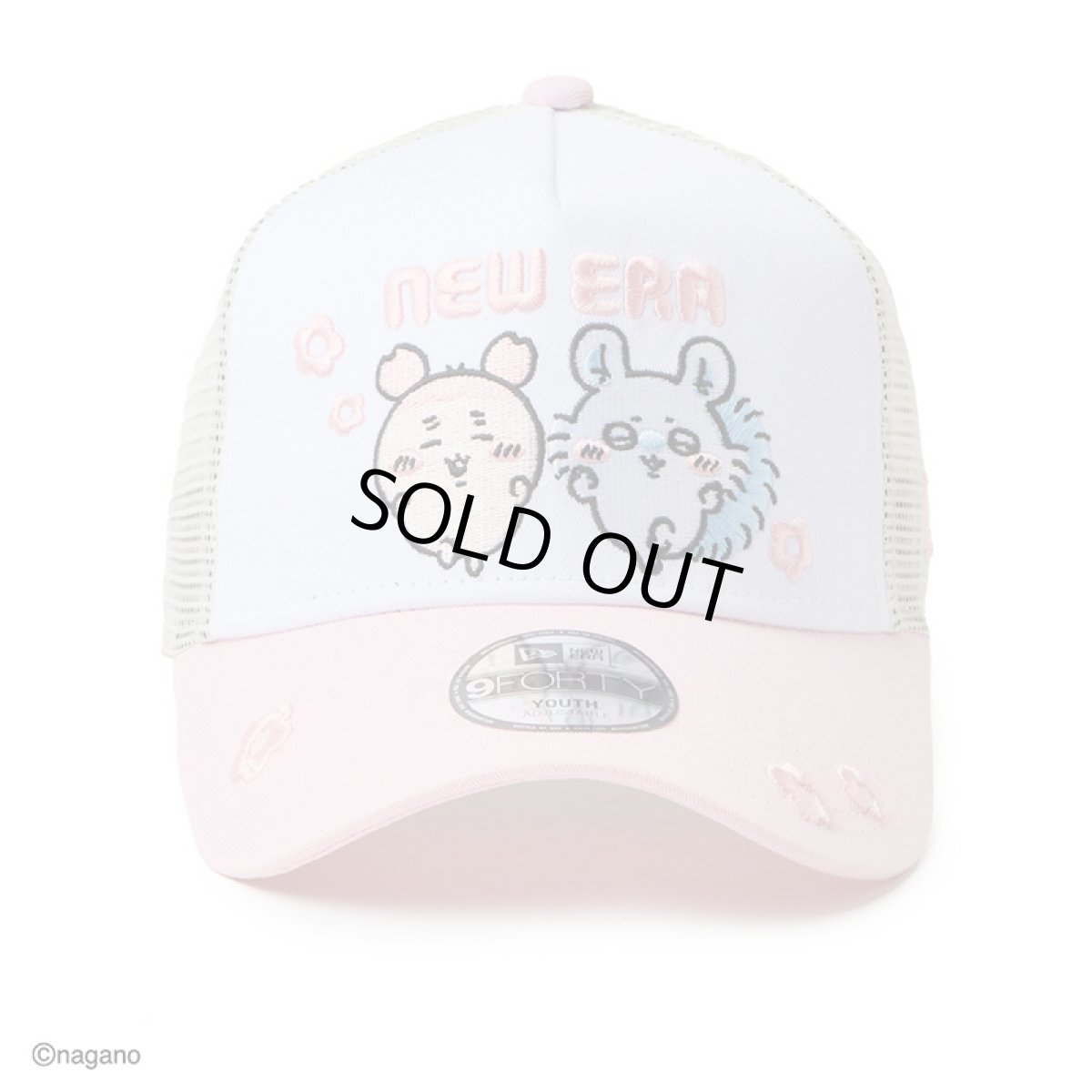 画像2: 【キッズ】NEWERA（ニューエラ）“Youth 9FORTY A-Frame トラッカー ちいかわ / モモンガ・古本屋 ピンク” (2)