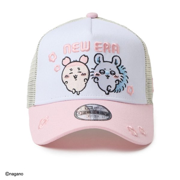 画像2: 【キッズ】NEWERA（ニューエラ）“Youth 9FORTY A-Frame トラッカー ちいかわ / モモンガ・古本屋 ピンク” (2)