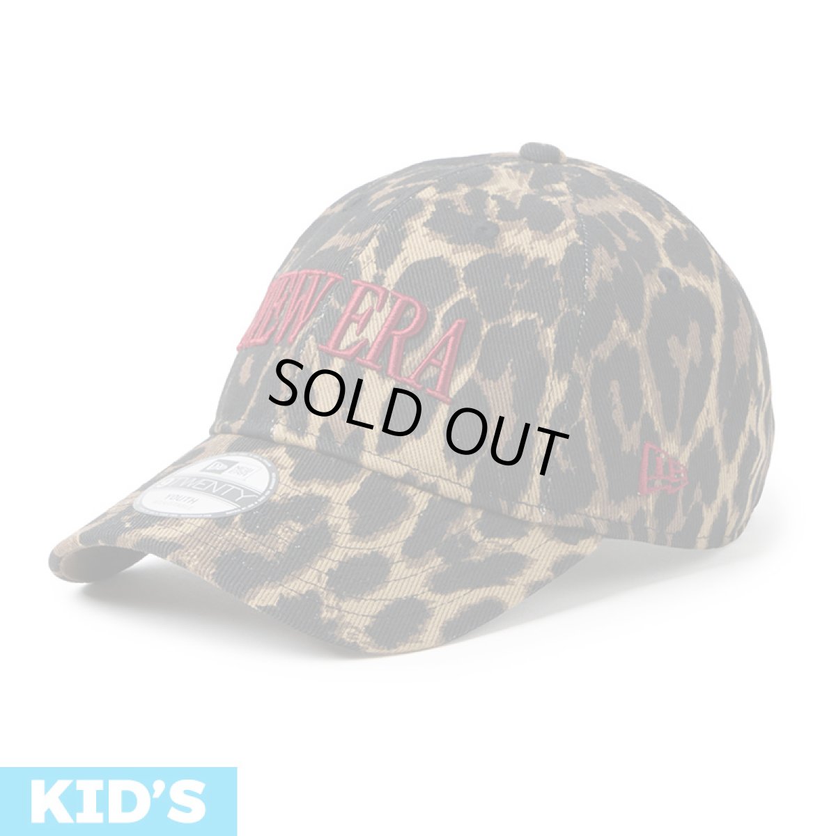 画像1: 【キッズ】NEWERA（ニューエラ）“Youth 9TWENTY Leopard ブラウン レッド” (1)