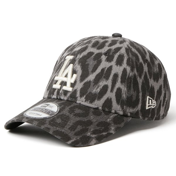 画像1: NEWERA（ニューエラ）“9TWENTY Leopard ロサンゼルス・ドジャース ブラック　アイボリー” (1)