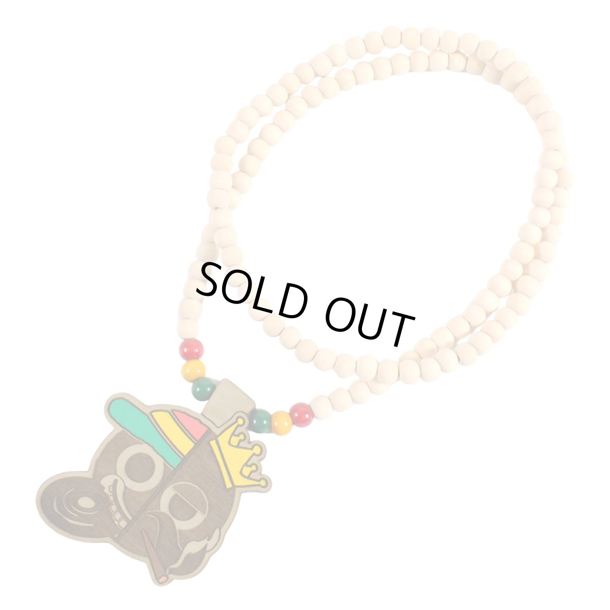 画像3: 【2026.04.03再入荷】KINGSIZE（キングサイズ）x SUNNY SIDE RECORDS “KS / SUNNY SIDE WOOD NECKLACE” (3)