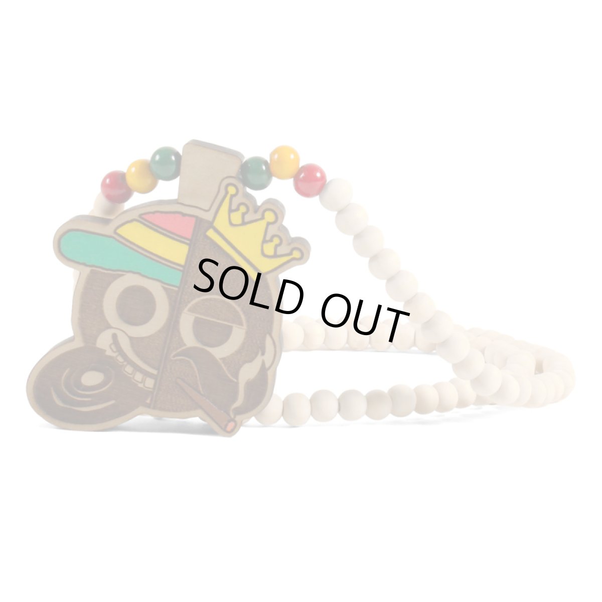 画像1: 【2026.04.03再入荷】KINGSIZE（キングサイズ）x SUNNY SIDE RECORDS “KS / SUNNY SIDE WOOD NECKLACE” (1)