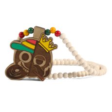 画像1: 【2026.04.03再入荷】KINGSIZE（キングサイズ）x SUNNY SIDE RECORDS “KS / SUNNY SIDE WOOD NECKLACE” (1)