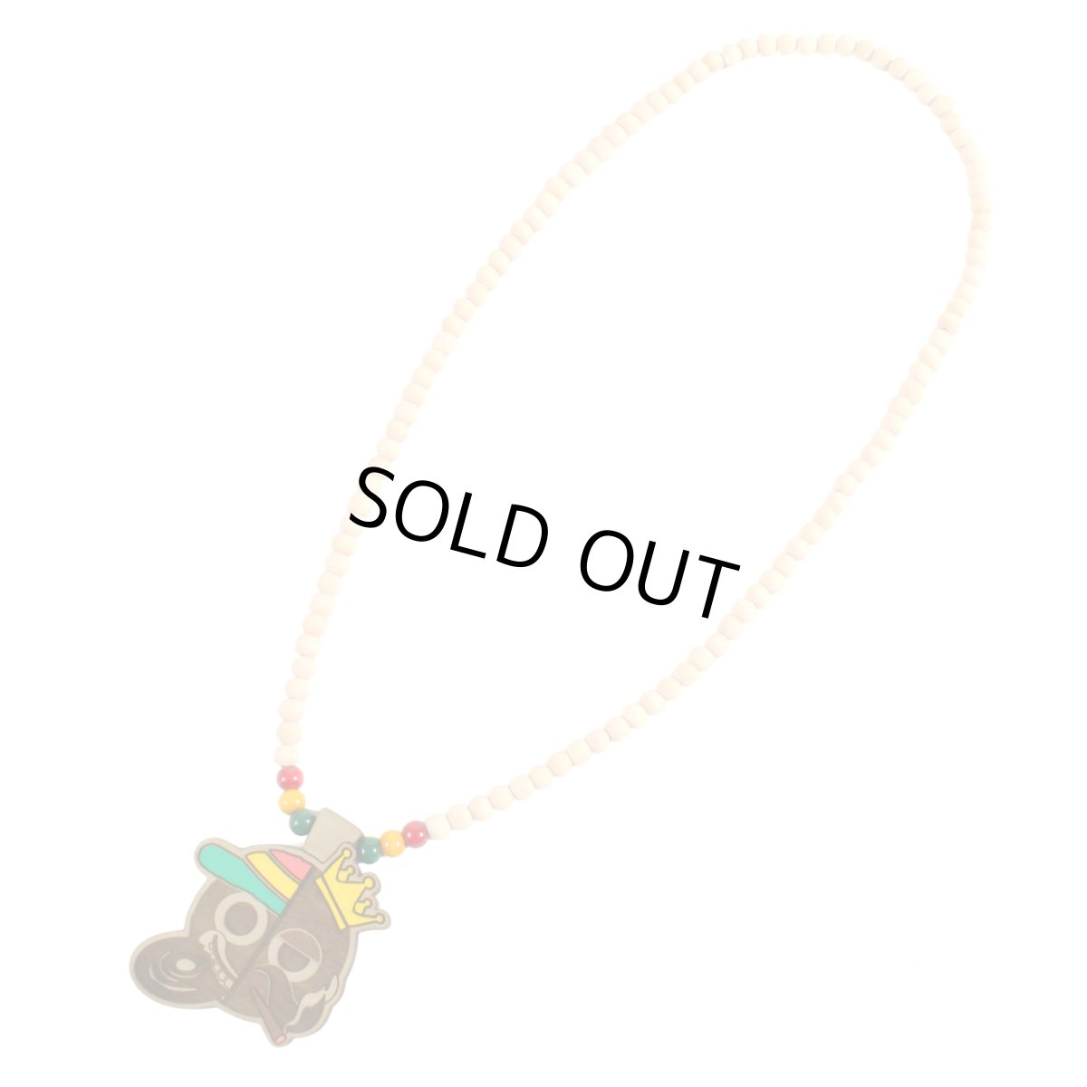 画像2: 【2026.04.03再入荷】KINGSIZE（キングサイズ）x SUNNY SIDE RECORDS “KS / SUNNY SIDE WOOD NECKLACE” (2)