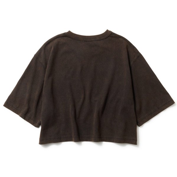 画像2: [レディース] NEWERA（ニューエラ）“Women's 半袖 ワイド フロスト ウォッシュド クロップド Tシャツ ブラック” (2)