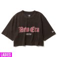 画像1: [レディース] NEWERA（ニューエラ）“Women's 半袖 ワイド フロスト ウォッシュド クロップド Tシャツ ブラック” (1)