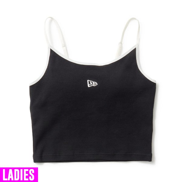 画像1: [レディース] NEWERA（ニューエラ）“Women's リブ クロップドキャミソール ブラック” (1)