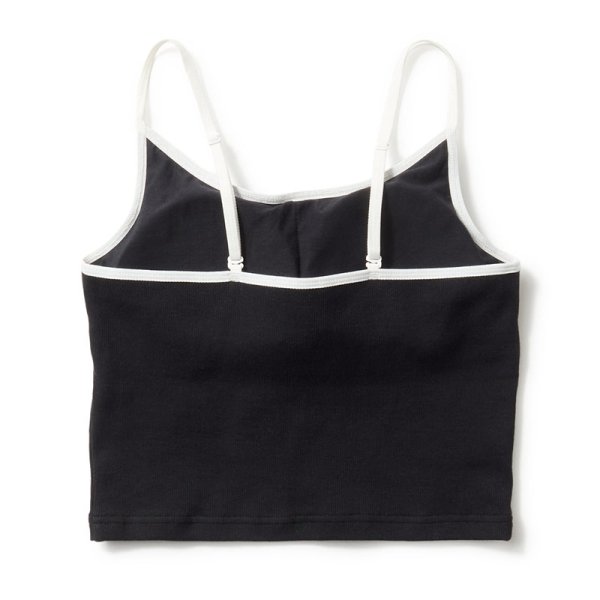 画像2: [レディース] NEWERA（ニューエラ）“Women's リブ クロップドキャミソール ブラック” (2)