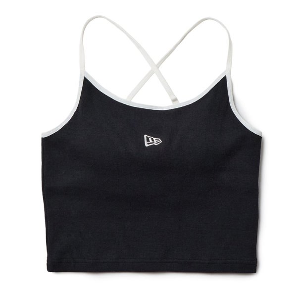 画像3: [レディース] NEWERA（ニューエラ）“Women's リブ クロップドキャミソール ブラック” (3)
