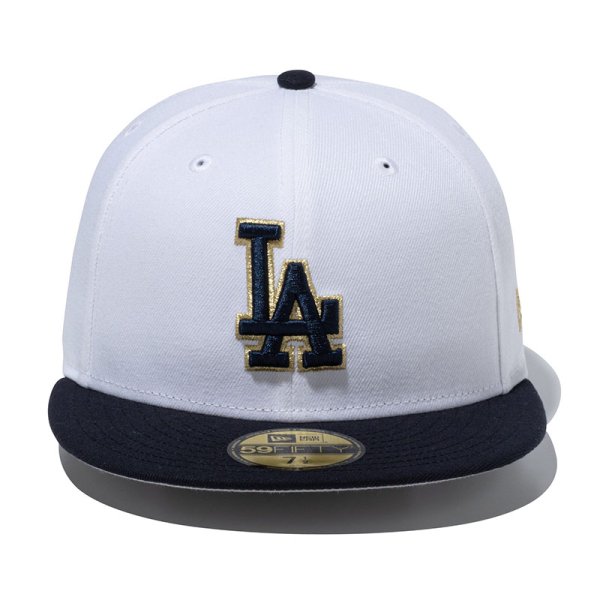 画像2: NEWERA（ニューエラ）“59FIFTY National Flag ロサンゼルス・ドジャース ホワイト ネイビーバイザー” (2)