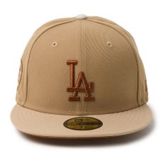 画像2: NEWERA（ニューエラ）“59FIFTY ロサンゼルス・ドジャース カモカラー カーキ/キャメル/ストーン” (2)
