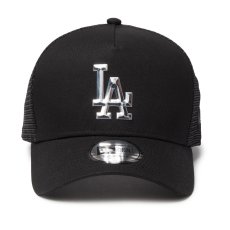 画像2: NEWERA（ニューエラ）“9FORTY A-Frame トラッカー ロサンゼルス・ドジャース TPUロゴ ブラック” (2)