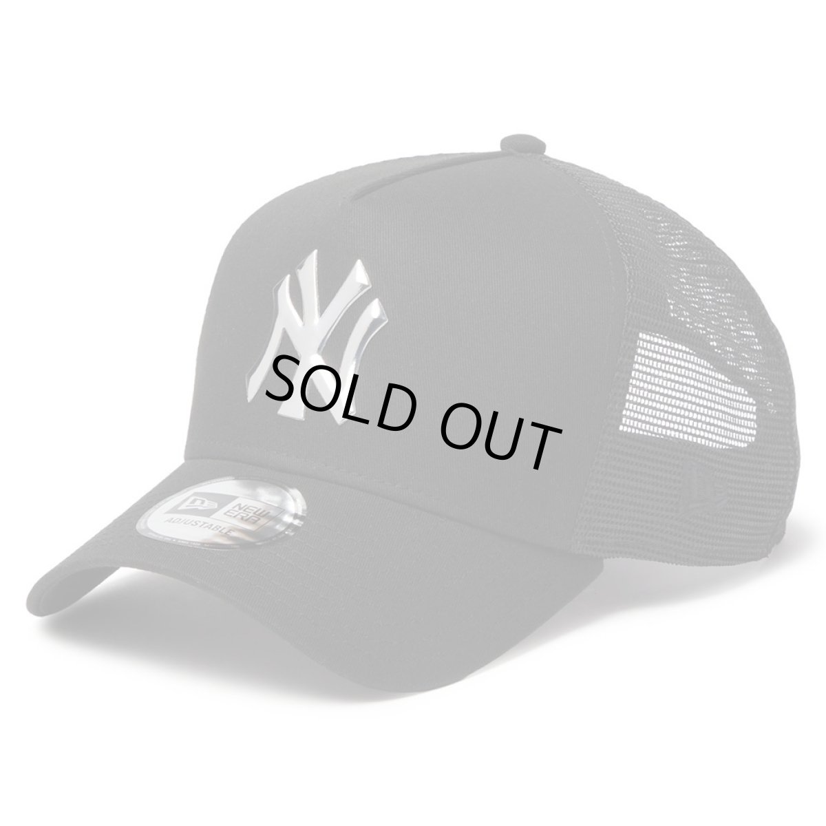 画像1: NEWERA（ニューエラ）“9FORTY A-Frame トラッカー ニューヨーク・ヤンキース TPUロゴ ブラック” (1)