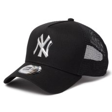 画像1: NEWERA（ニューエラ）“9FORTY A-Frame トラッカー ニューヨーク・ヤンキース TPUロゴ ブラック” (1)