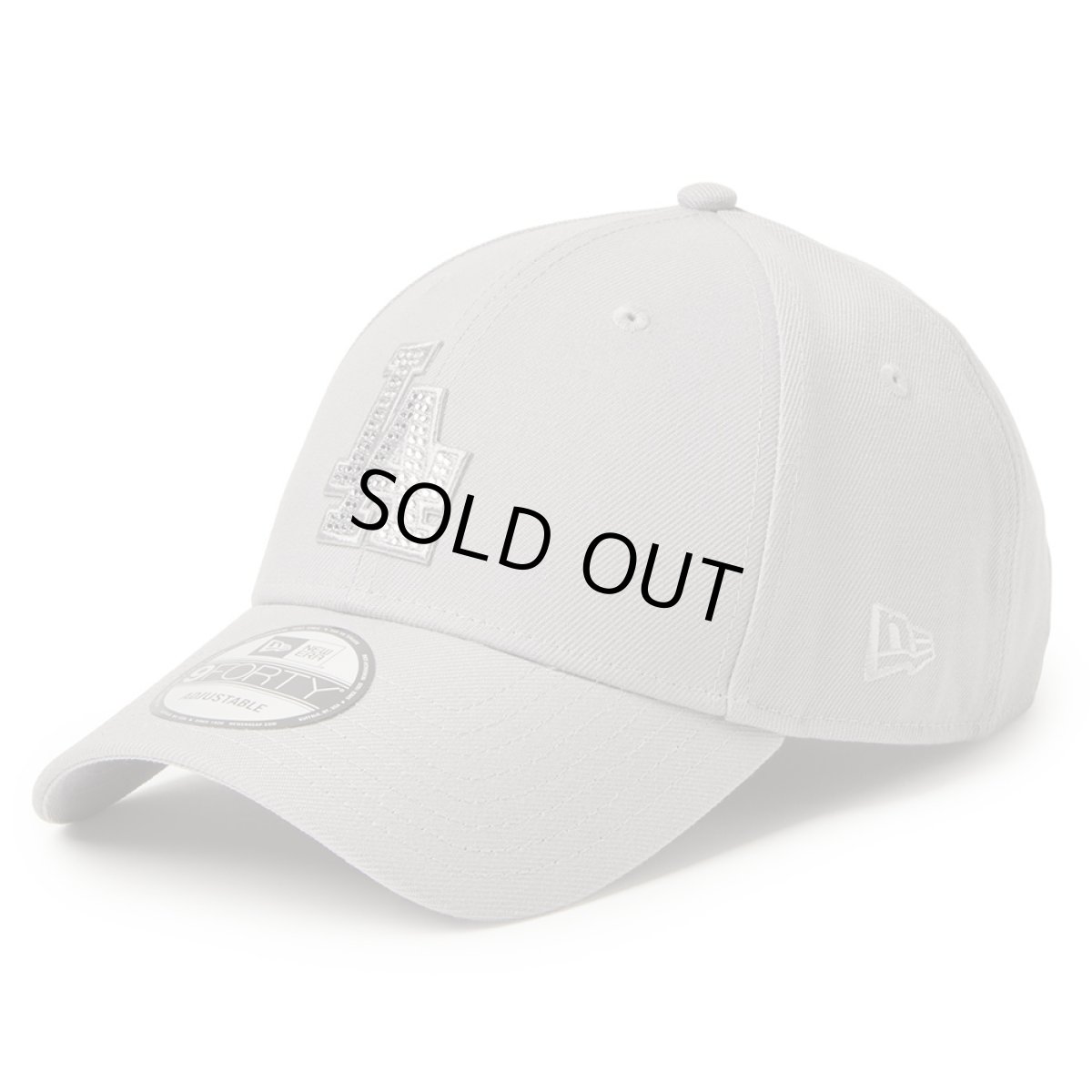 画像1: NEWERA（ニューエラ）“9FORTY Rhinestone ラインストーン ロサンゼルス・ドジャース グレー” (1)