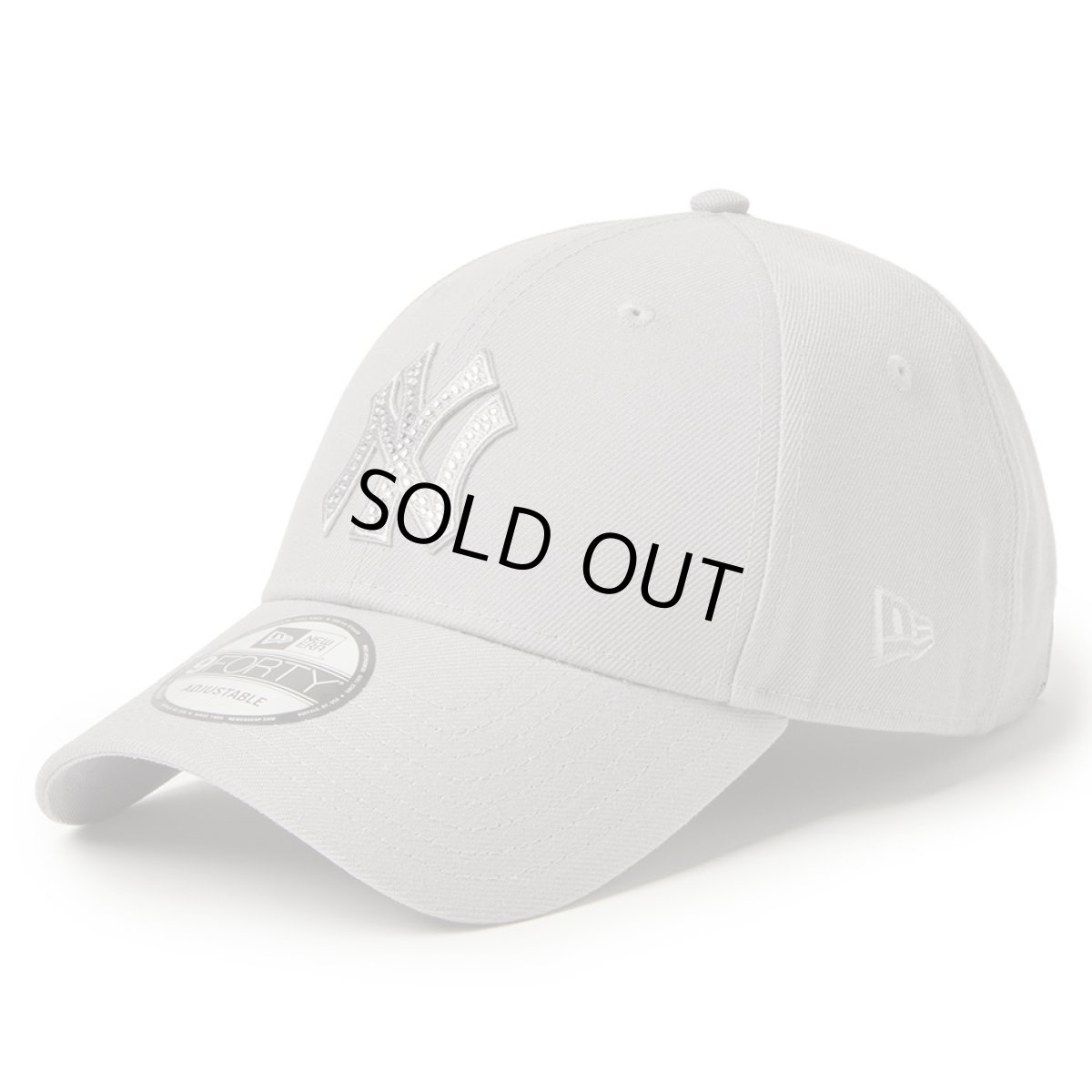 画像1: NEWERA（ニューエラ）“9FORTY Rhinestone ラインストーン ニューヨーク・ヤンキース グレー” (1)