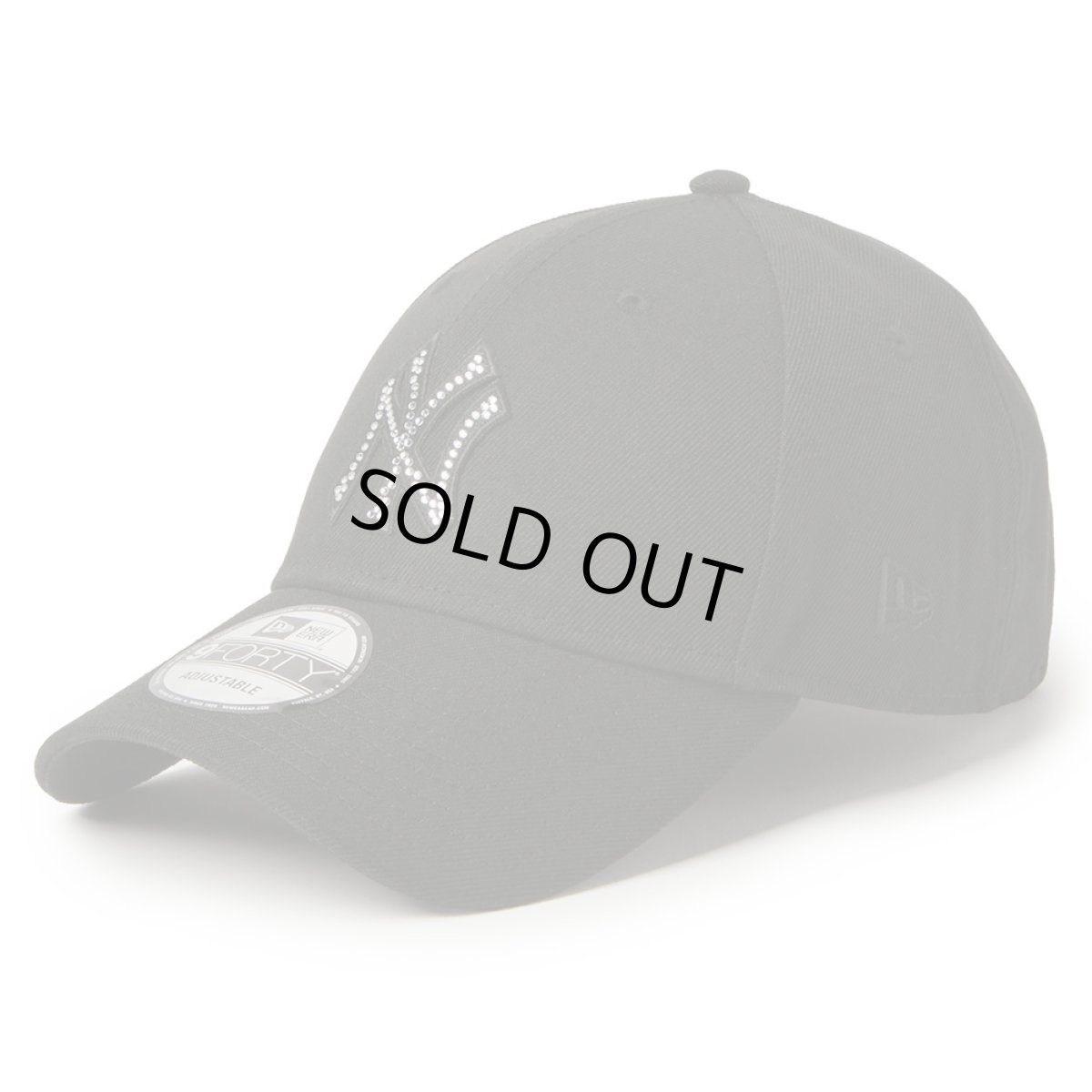 画像1: NEWERA（ニューエラ）“9FORTY Rhinestone ラインストーン ニューヨーク・ヤンキース ブラック” (1)