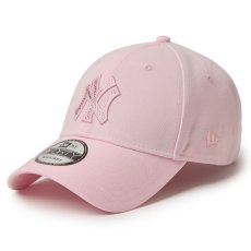 画像1: NEWERA（ニューエラ）“9FORTY Rhinestone ラインストーン ニューヨーク・ヤンキース ピンク” (1)