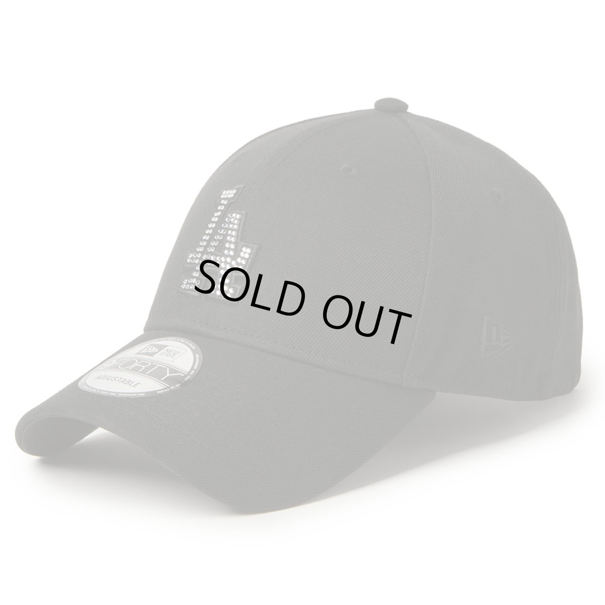 画像1: NEWERA（ニューエラ）“9FORTY Rhinestone ラインストーン ロサンゼルス・ドジャース ブラック” (1)
