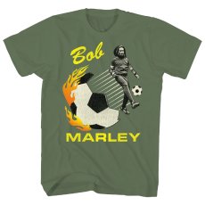 画像1: ZION ROOTSWEAR（ザイオンルーツウエア） “BOB MARLEY PHOTO SOCCER TEE” (1)