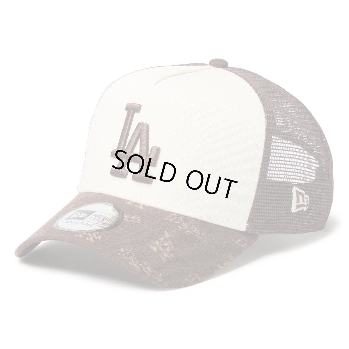 画像1: NEWERA（ニューエラ）“9FORTY A-Frame トラッカー MLB Jacquard ロサンゼルス・ドジャース ブラウン” (1)