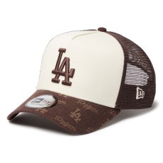 画像1: NEWERA（ニューエラ）“9FORTY A-Frame トラッカー MLB Jacquard ロサンゼルス・ドジャース ブラウン” (1)