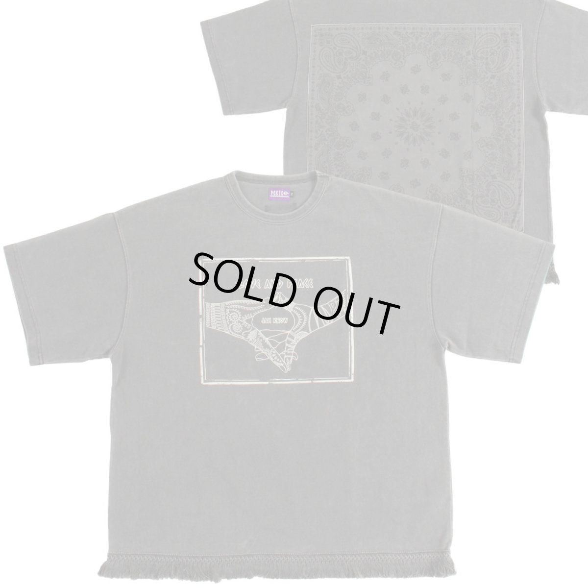 画像1: PeeTee. (ピーティー) “LOVE AND PEACE BANDANA FRINGE TEE” (1)