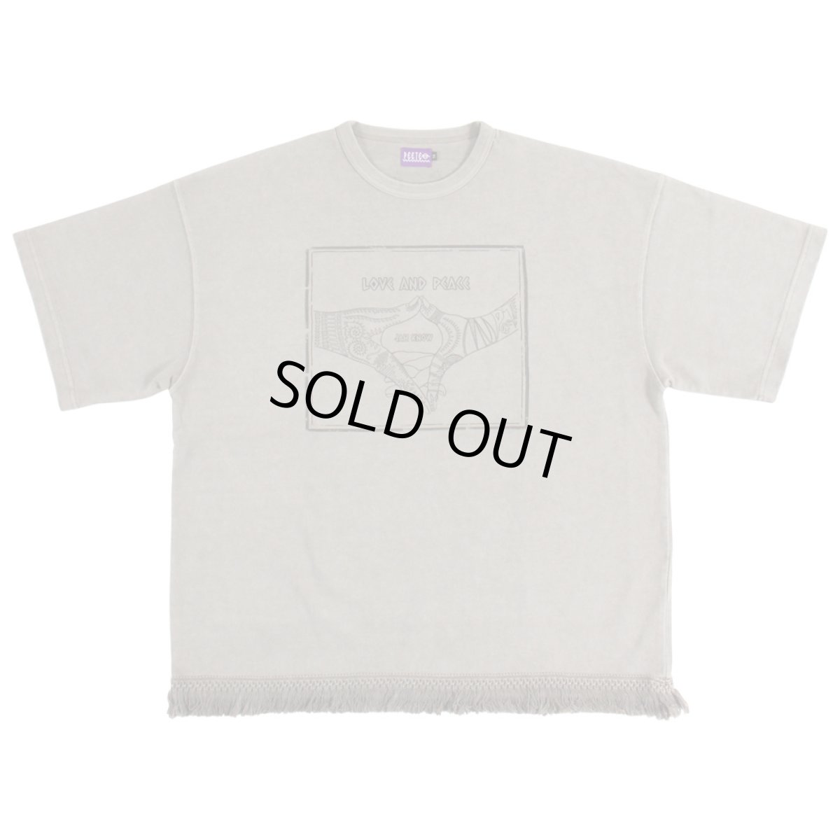 画像2: 【2026.07.02再入荷】PeeTee. (ピーティー) “LOVE AND PEACE BANDANA FRINGE TEE” (2)