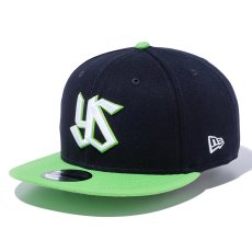 画像1: NEWERA（ニューエラ）“9FIFTY 東京ヤクルトスワローズ ネイビー ライムグリーンバイザー” (1)