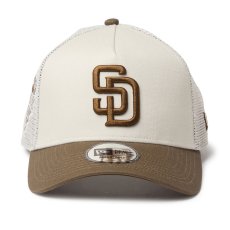 画像3: NEWERA（ニューエラ）“9FORTY A-Frame トラッカー MLB Side Patch サンディエゴ・パドレス ストーン/モス” (3)